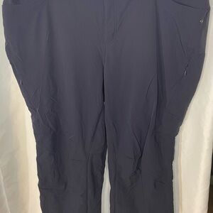 Duluth Trading Co Women's Navy Fleece Lines Boot Cut Pants 20Wx31